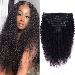 Cecycocy Kinky Curly Clip in Hair Extensions 22 inch 8-pack