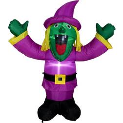 Northlight Purple Inflatable Light-Up Witch Halloween Outdoor Decor