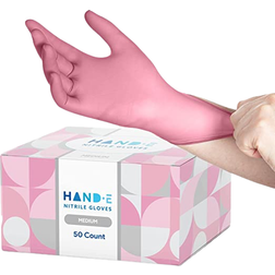 Hand-E Powder & Latex Free Nitrile Gloves 50-pack