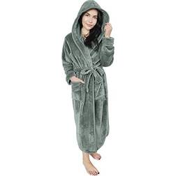 NY Threads Women Fleece Hooded Bathrobe