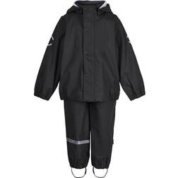 Mikk-Line PU Rain Set with Braces - Black (33145)