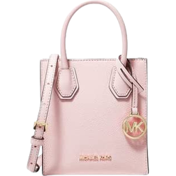 Michael Kors Mercer Extra-Small Pebbled Leather Crossbody Bag - Powder Blush