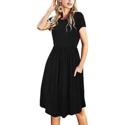 Simier Fariry Womens Comfy Midi Casual Dress