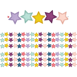 Teacher Created Resources Oh Happy Day Die-Cut Border, 2.75" x 210' Stars (TCR9089-6) Multicolor