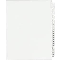 Avery Avery-Style Legal Exhibit Side Tab Divider, Title: 1-25, Letter, White