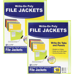 C-Line Write-On File Jackets 1' Expansion Letter Size Assorted Colors CLI63160-2