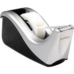 Scotch Desktop 2-Tone Tape Dispensers, Silvertech