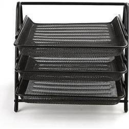 Mind Reader 3 Tier Mesh Document Tray Black