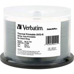 Verbatim DataLifePlus 4.7GB 16X Thermal Hub Printable DVD-R 50-Pack