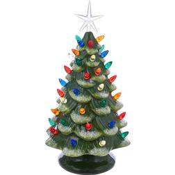 Kurt Adler 12.8-Inch Battery-Operated LED Ceramic Christmas Tree Ornament 13"