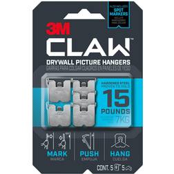 3M Claw Silver Drywall Picture Hanger 15 lb 5 pk