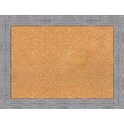 Amanti Art Grand Black Framed Cork Board Wall Decor, Grey Notice Board