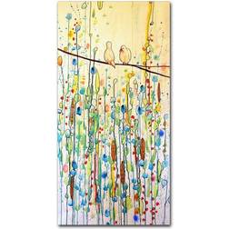 Trademark Fine Art Toi Et Moi Canvas Wall Yellow, 16X32 Wall Decor