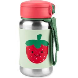 Skip Hop Spark Style Stainless Steel Straw Bottle Strawberry