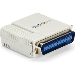 StarTech 1 Port 10/100 Mbps Ethernet Parallel Network Print Server, Beige