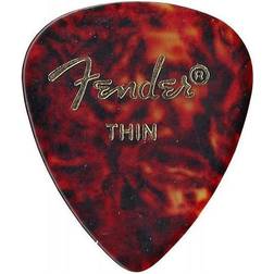 Fender Thin Classic Shell Celluloid Pick, 12 Pack