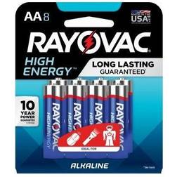 Rayovac High Energy Premium Alkaline Aa Batteries, 8/pack RAY8158K