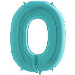 Grabo Jumbo Number 0 Pastel Blue Balloon