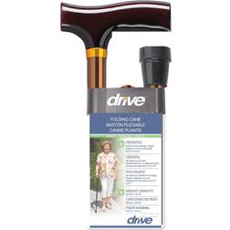 Drive Medical Lightweight Adjustable Folding Cane with T Handle Bronze False