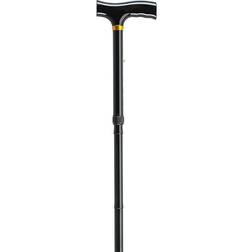 Drive Medical Aluminum Folding T-Handle Cane In Black Black 37in