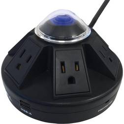 Accell Powramid 6-Outlet Power Center And USB Charging Station, 6' Cord, RY7294