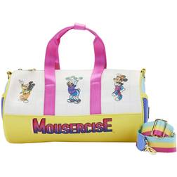 Loungefly Mickey Mouse Mousercise Duffle Bag white