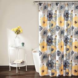 Lush Decor 72"x78" Shower Yellow/Gray