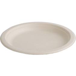 Fiesta Green Compostable Bagasse Round Plates Natural Colour 260mm (Pack of 50)