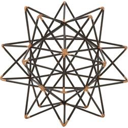 Ridge Road Decor 9th & Pike(R) Black Metal Geometric Star Sculpture Black