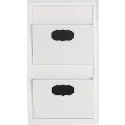 DesignOvation Kate And Laurel Walcott 2-Pocket Wall Organizer In White White Storage System