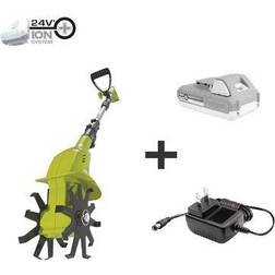 Sun Joe 24-Volt iON Cordless Garden Tiller and Cultivator Kit