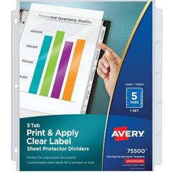 Avery 5 Tab Clear Sheet Protector Ring