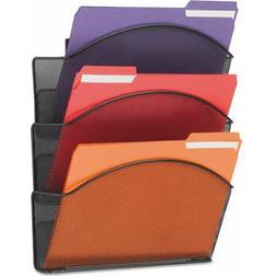 SAFCO Onyx Mesh Wall Pockets, 3 Sections, Letter
