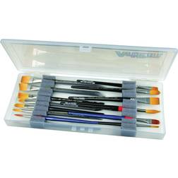 14 inches X6 inches X1.25 inches Translucent ArtBin Brush Box