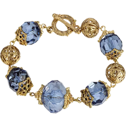 1928 Jewelry Link Bracelet - Gold/Blue