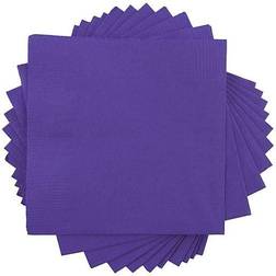 Jam Paper Medium Lunch Napkins 6.5x6.5 Purple 40/Pack