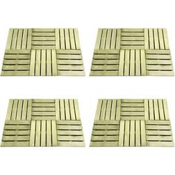 vidaXL 24 pcs Decking Tiles 50x50 cm Wood Green