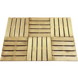 vidaXL Decking Tiles 6 pcs 50x50 cm Wood Green