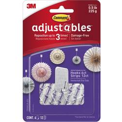 Command Adjustables Repositionable Mini Fasteners, 6