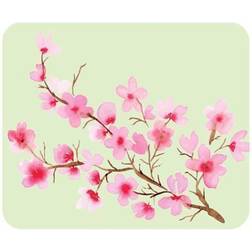 Essentials Prints Series Cherry Blossoms Mouse Pad Green/Pink/Brown