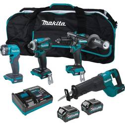 Makita 40V max XGTÂ Brushless Cordless 4-Pc. Combo Kit (2.5Ah/4.0Ah) By International Tool