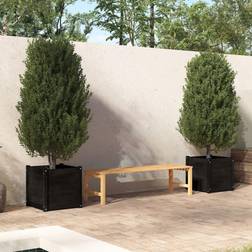 vidaXL Garden Planters 2 Pinewood 50x50x50cm 50x50x50cm