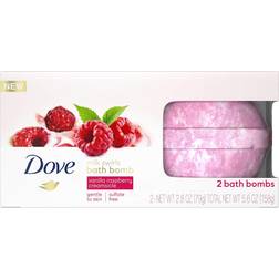 Dove Milk Swirls Bath Bombs Vanilla Raspberry Creamsicle 2 Ct 2.8 Oz ea