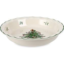 Spode Christmas Tree Sculpted Pie Dish 10.75 "
