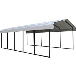 Arrow Steel Carport, 12 ft. ft., Black/Eggshell, CPH122407 (Building Area )