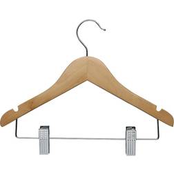 Honey Can Do Kids Wood Hangers with Clips 10pcs