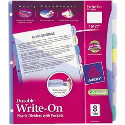 Avery Write & Erase Dividers, 8-Tab, Quill