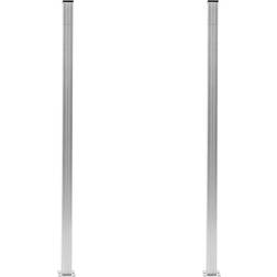 vidaXL Fence Posts 2 Aluminum 72.8"