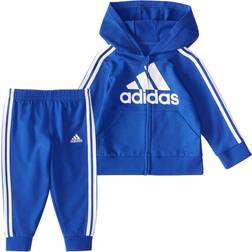 Adidas 24M Melange Fleece Hooded Jacket And Pant Set