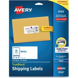 Avery 8163 White Ink Jet Mailing Labels